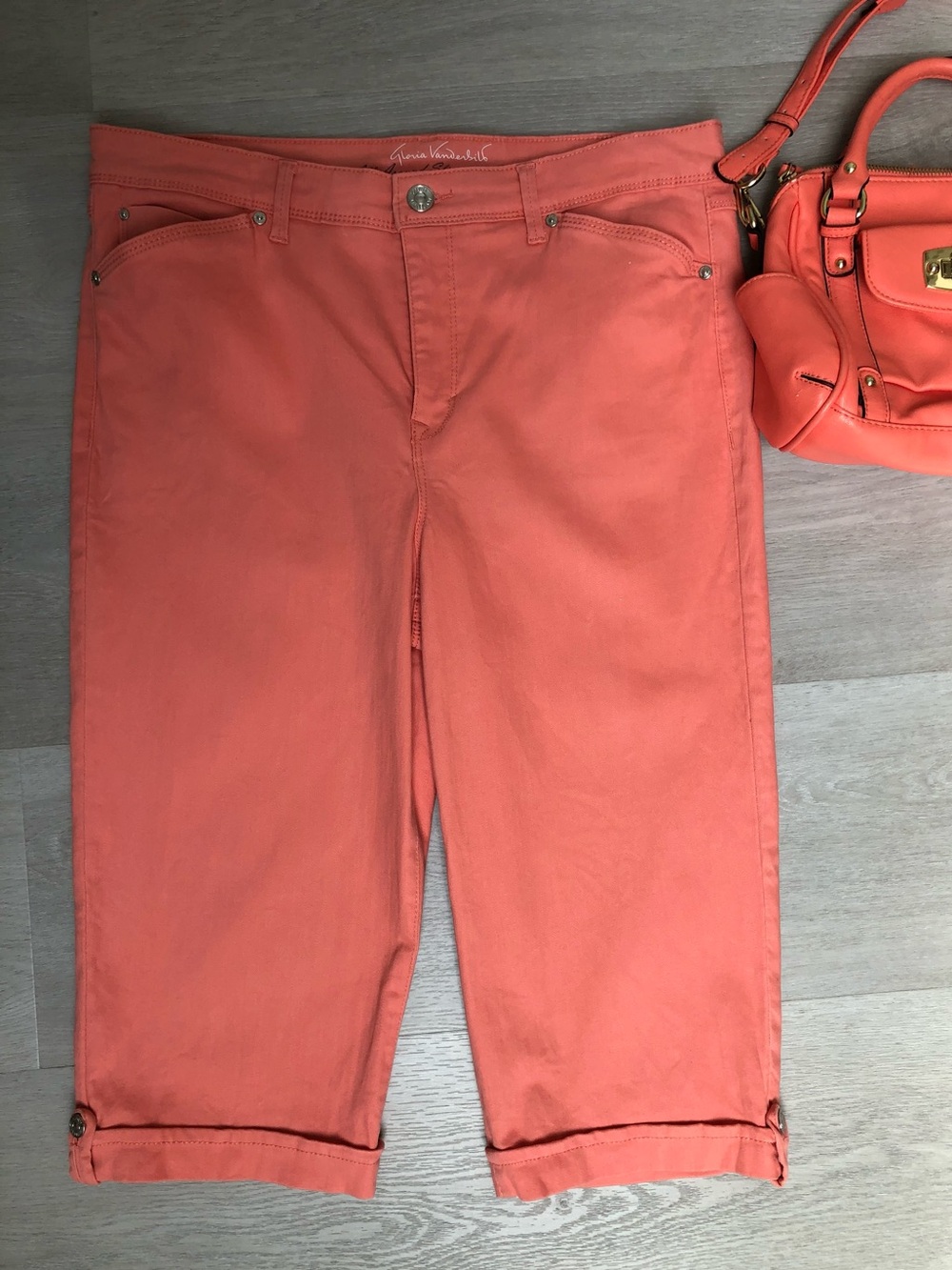 Gloria Vanderbilt Coral Stretch Capri Jeans Size 14